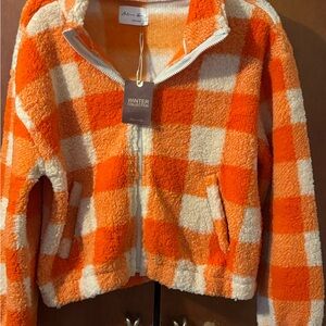 Active USA Kids Orange and White Puffer Jacket